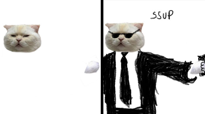Someone Asks People To Draw A Cat Using This Template And People Create The Wildest Illustrations