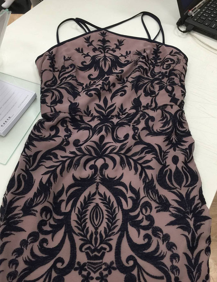 The Location Of The Pattern On This Dress