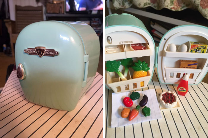 Went Antiquing In A Small Town (Woodbury, Tn) Today And Found This Completely Adorable Little Fridge Full Of Office Supplies! Yes, That’s Right... Office Supplies!