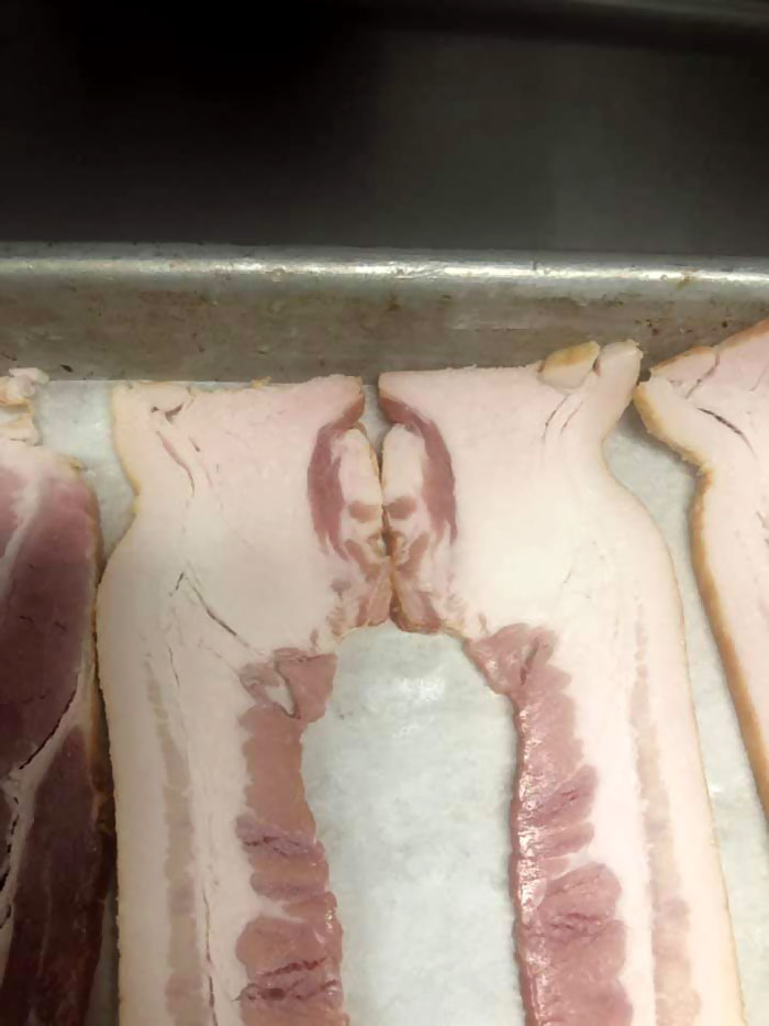 These Bacon Slices Look Like An Evil Clown