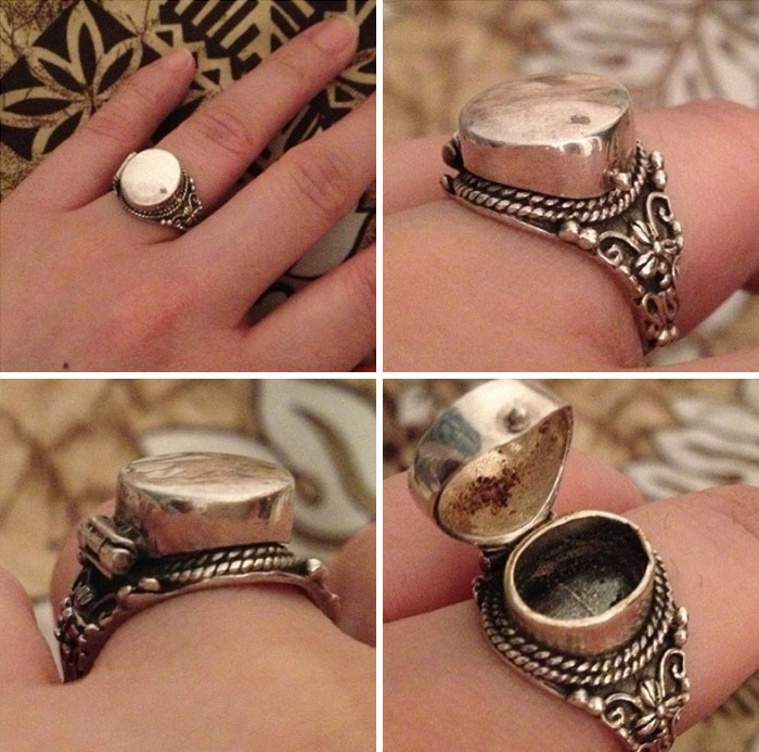 Jackpot Find At An Antique Market In Greenwich Village NYC. Poison Ring