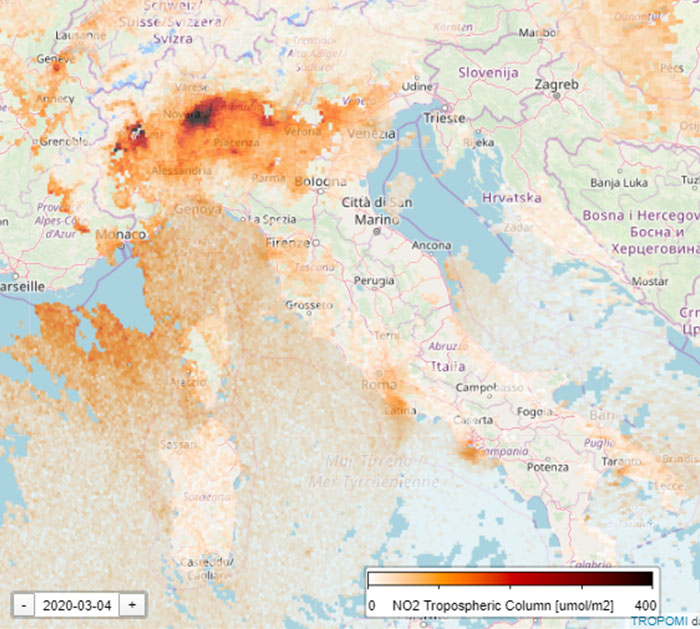 Satellite Images Reveal A Dramatic Drop In Pollution During The Coronavirus Quarantine