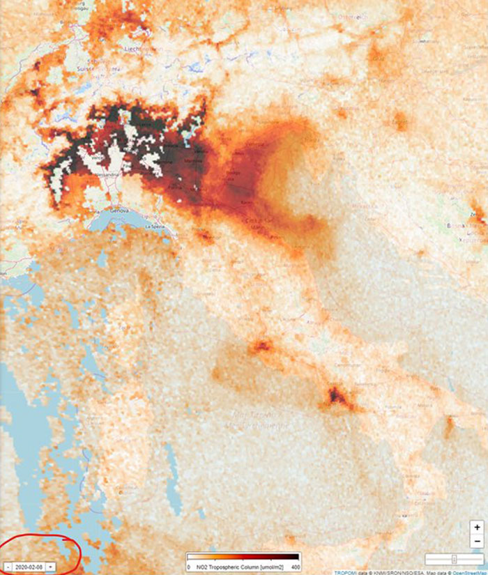 Satellite Images Reveal A Dramatic Drop In Pollution During The Coronavirus Quarantine