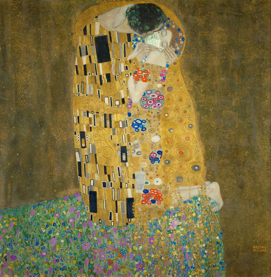 The Kiss By Gustav Klimt, 1907