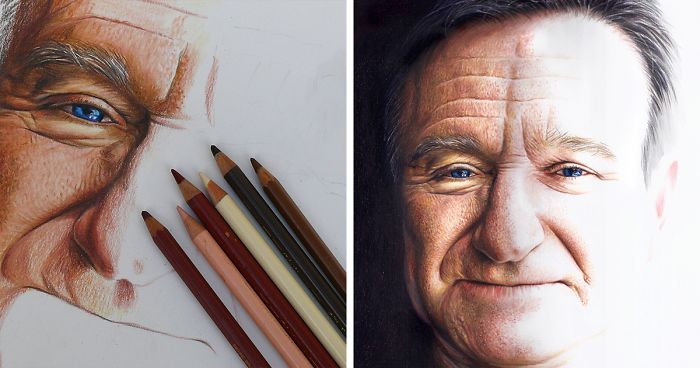 I Spend Up To 60 Hours Drawing Each Hyper Realistic Portrait Here Are 14 Of My Best Ones Bored Panda - Color Pencil Painting Photos