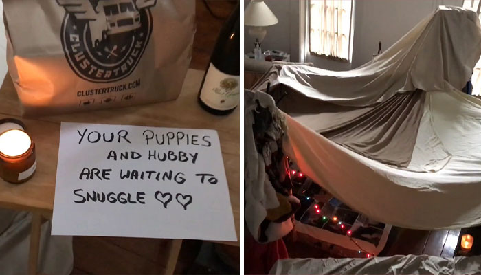 Guy Constructed A Fort For His Stressed Doctor Wife To Relax In After Work During The Pandemic