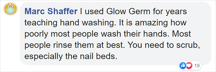 Former NASA Engineer Uses Glow Powder To Show How Fast Germs Can Spread