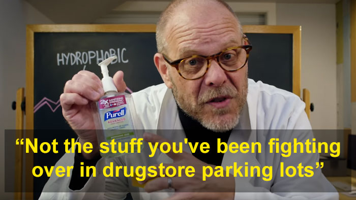 Alton Brown Explains Why Soap Is Better Than Hand Sanitizer In An Amusing Handwashing Tutorial