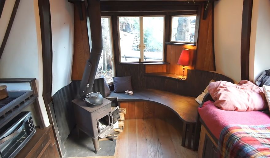 Gorgeous Folding Tiny House Built With Reclaimed Materials.