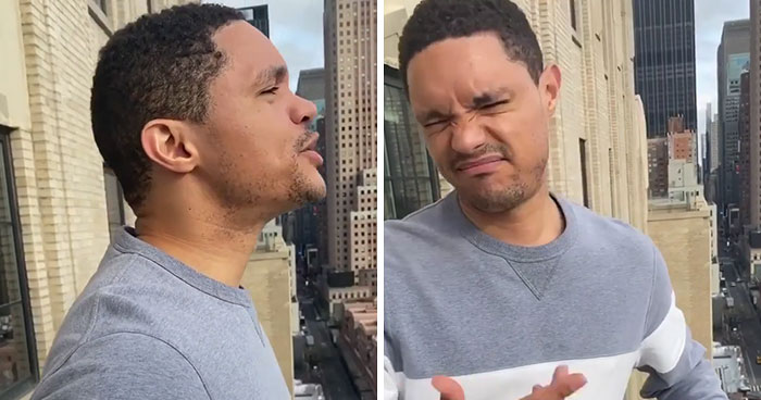 Trevor Noah Tries Singing From A Balcony In NYC Just Like People Did In Italy But Gets Told To Shut Up