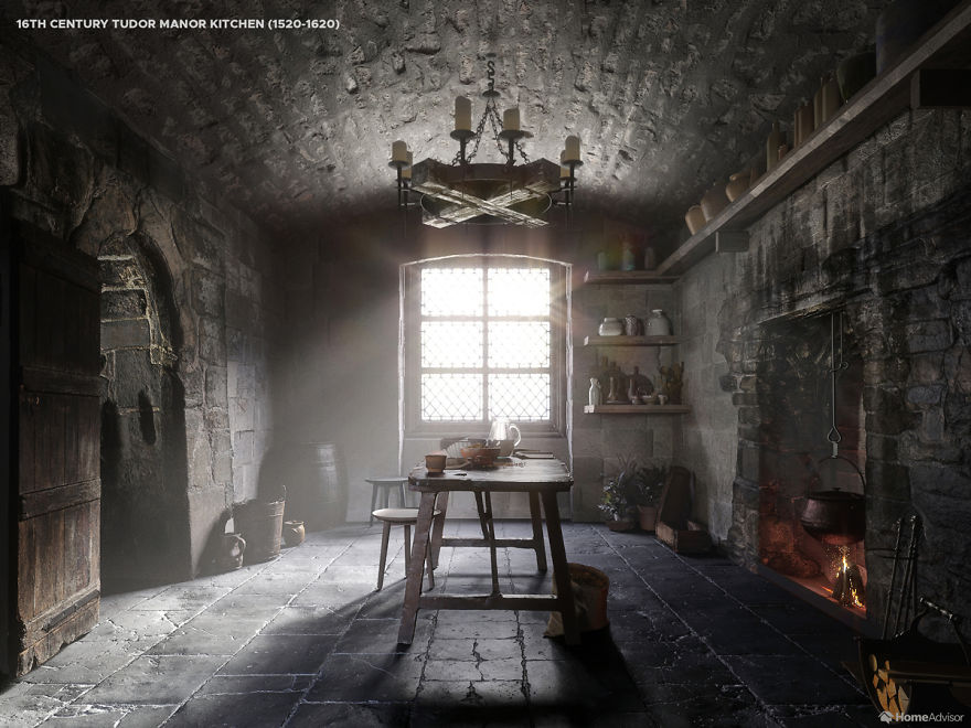 Designers Show Us How Kitchens Have Changed Over The Past 5 Centuries