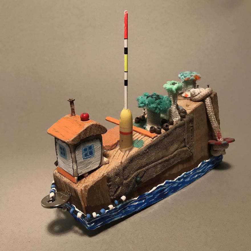 I Created These Miniatures From Beach Trash