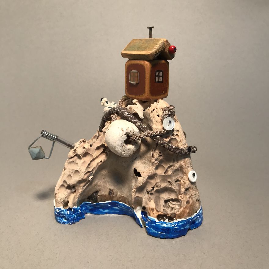I Created These Miniatures From Beach Trash