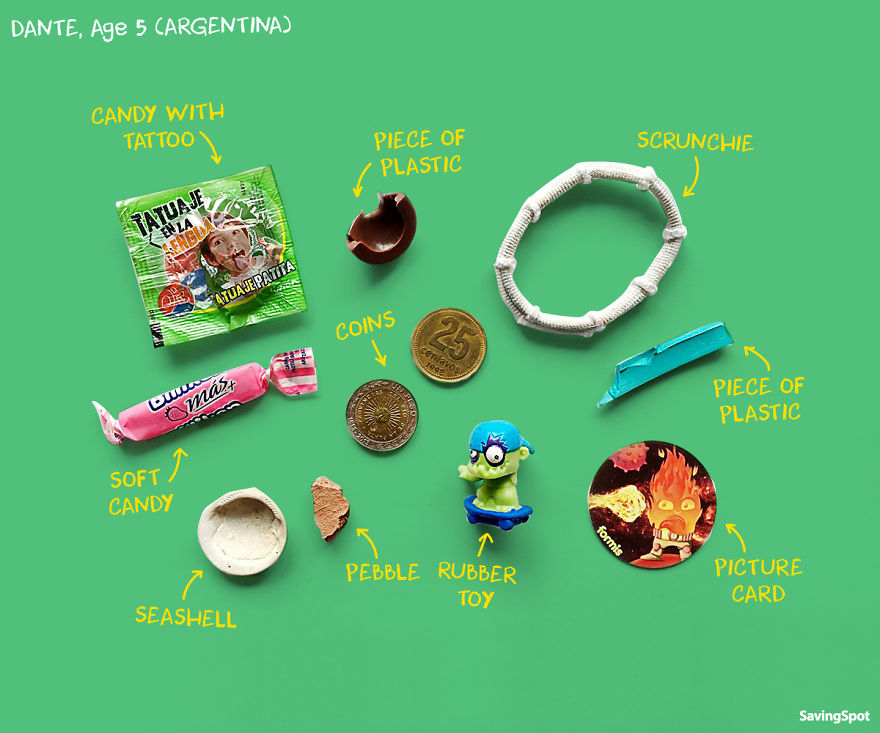 Preschoolers From 5 Different Countries Show What They Carry In Their Pockets