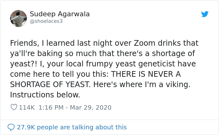 Biologist Is Surprised To See Yeast Being Hoarded, Decides To Teach People How To Make It At Home