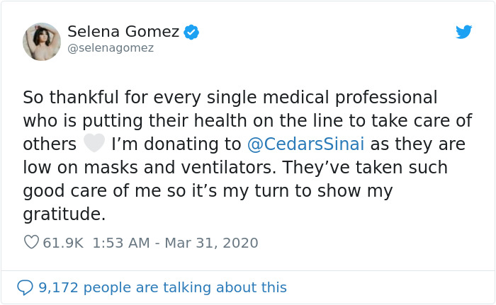 Selena Gomez Has Made A Donation To Cedars-Sinai Medical Center