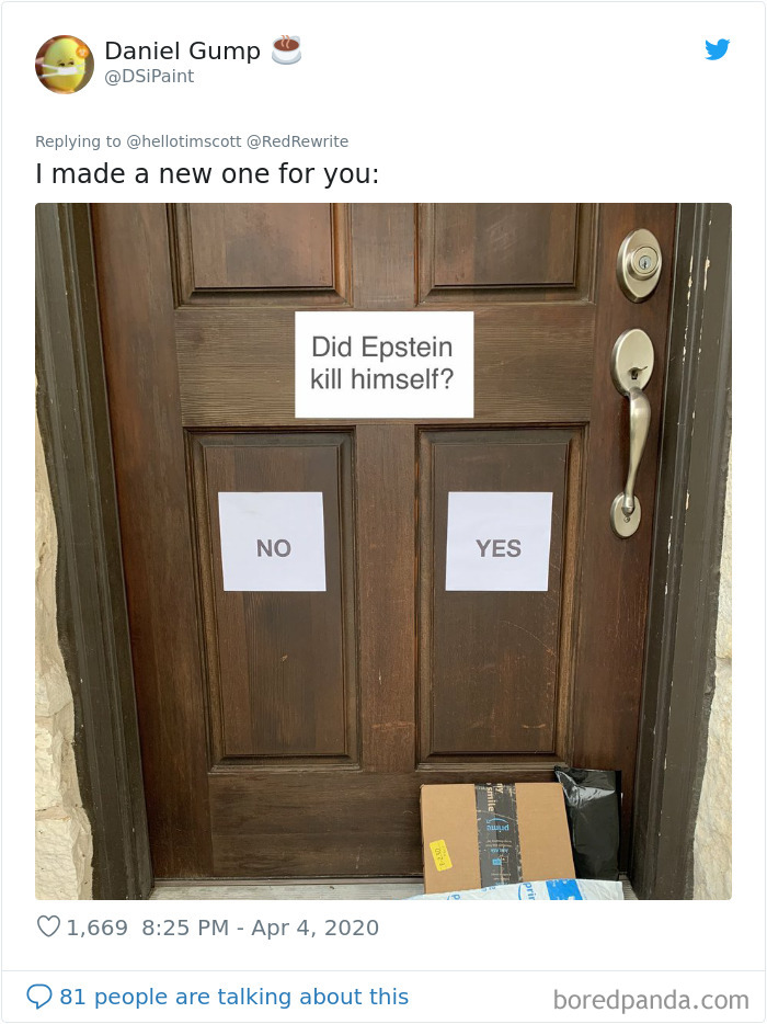 Guy Makes Delivery Couriers Smile By Putting Up Signs On His Door That Ask If Carole Baskin Is The Reason Why Her Husband Went Missing