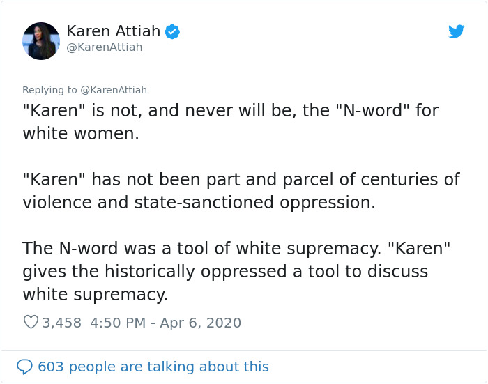Feminist Suggests “Karen” Is A Sexist Slur Against Women, People Drop Some Knowledge On What “Karen” Really Means
