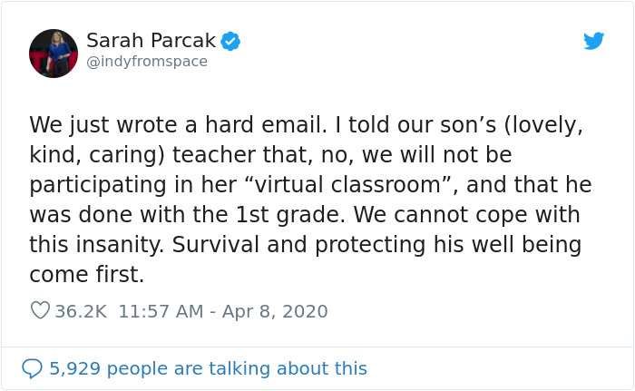 Mom Explains Why Her Son Won't Be Participating In Virtual Classrooms And Is Done With The 1st Grade, Goes Viral
