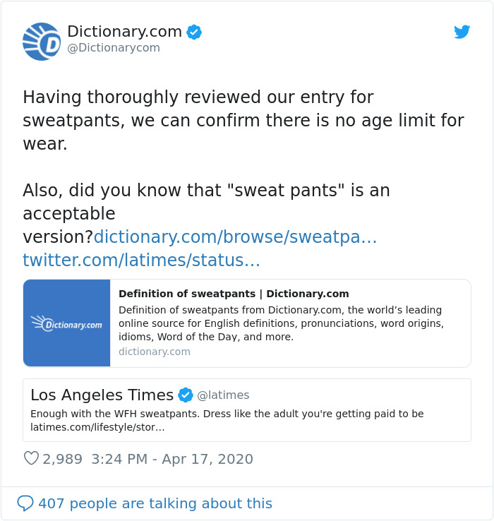 Fashion Writer Says People Shouldn't Wear Sweatpants For Work At Home, People Online Disagree
