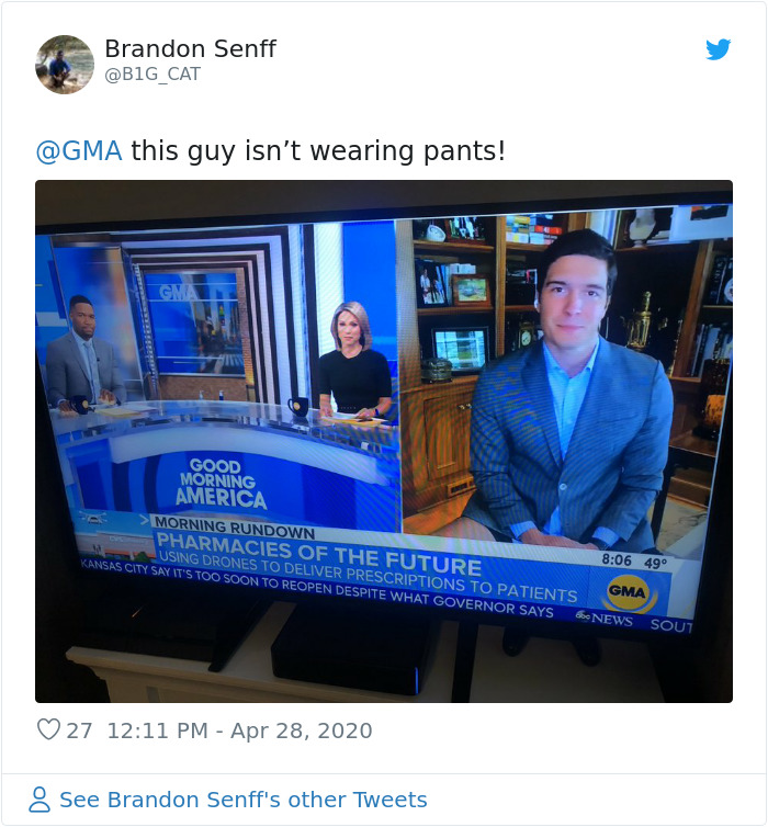 This Reporter Went On Air Wearing Only A Suit Coat And No Pants, Not Realizing Everyone Could See His Legs