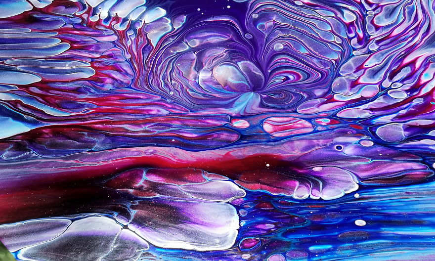 Magic Only With 4 Colours /#stayhome And Create #withme / Fluid Art / Acrylic Painting