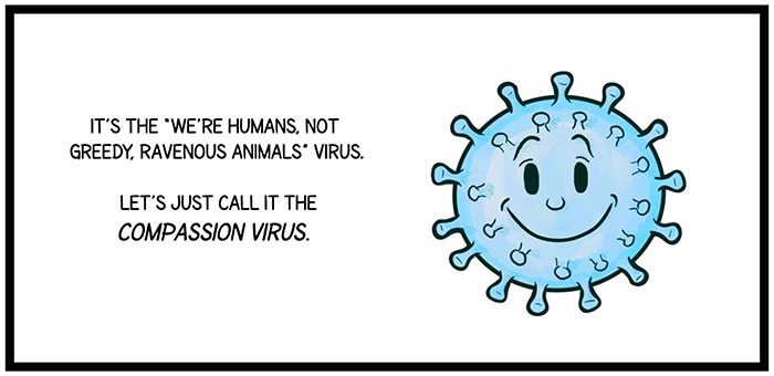 "The 2 Other Viruses Going Around Right Now": Artist Illustrates The Contagious Behaviors That People Are Falling For