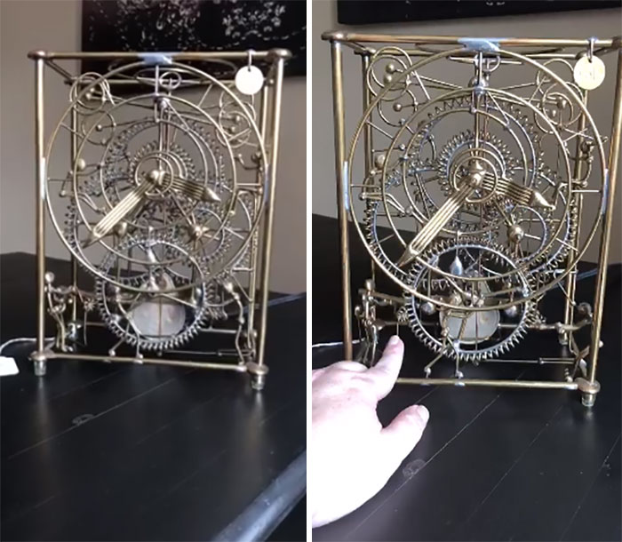 It's A Kinetic "Six Man Clock" Sculpture By Gordon Bradt. It Looked Intricate And Artistic So I Did A Quick Google And Discovered There Are Two On Ebay Listed For $600 (Non-Functioning) And $1250. It Was $20!