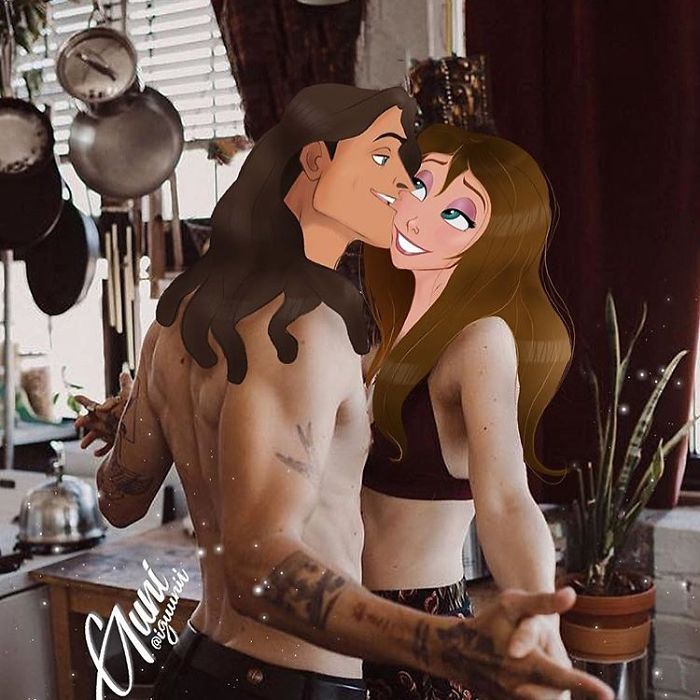 Russian Artist Takes Disney Princesses To Live Great Love In The Real World