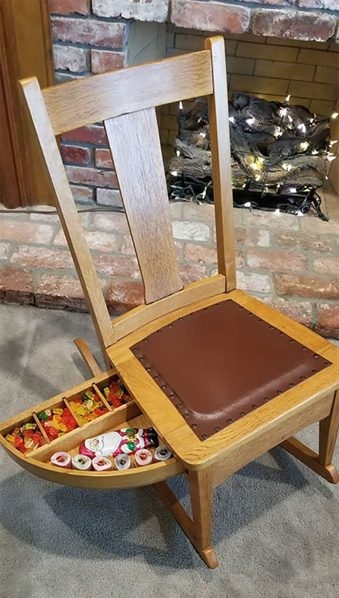 My Heart Fell In Love. The Second I Saw This Chair I Knew It Was The Perfect Candy Stash Chair... Turns Out It Holds Gummy Bears And Fruit By The Foot Perfectly