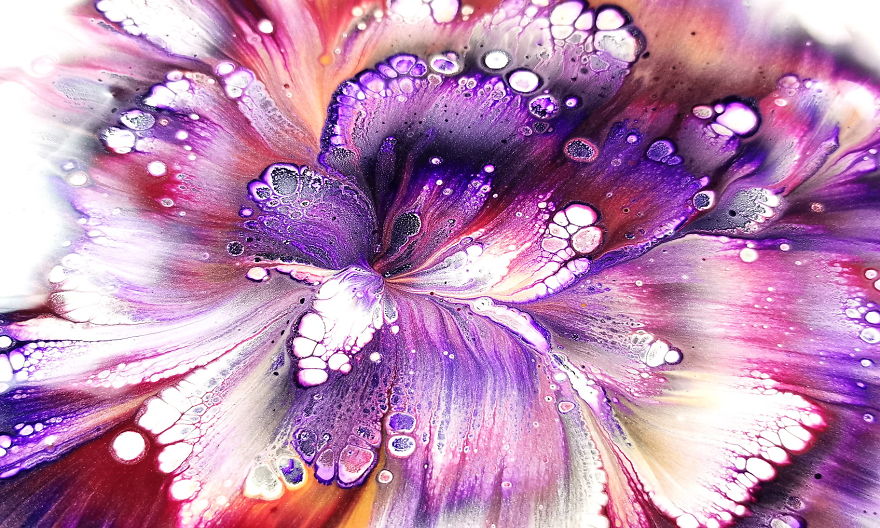 Double Reverse Flower Dip 💜🌹💜 | #stayhome And Create #withme | Fluid Art Technique Double Reverse Flower Dip 💜🌹💜 | #stayhome And Create #withme | Fluid Art Technique
