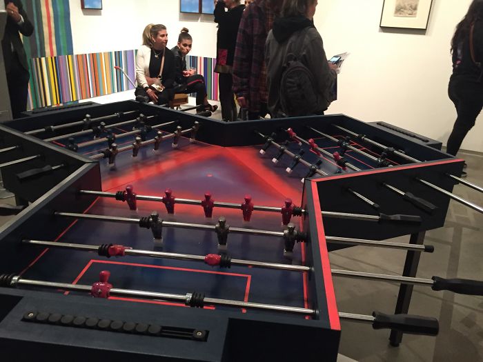 I Saw This 3 Player Foosball Table At An Art Exhibit