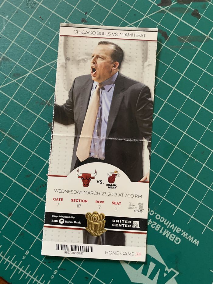I’m Quarantine Cleaning And I Found An Old Ticket In My Room. 7 Years Ago Yesterday We Ended Miami’s 27 Game Winning Streak