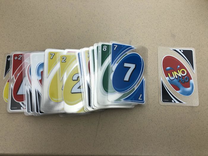 Was Cleaning Out A Closet And Found These Uno Cards That Are Water Resistant