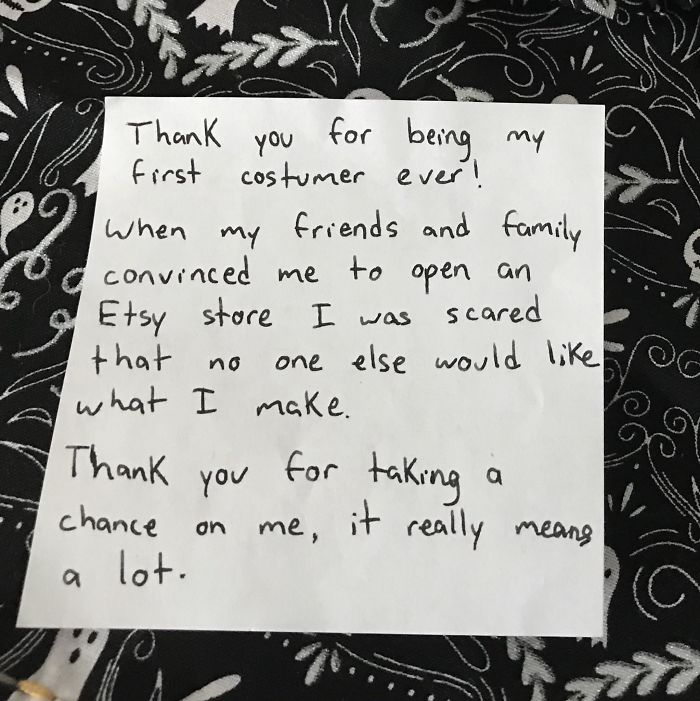 I Got A Note From A Seller On Etsy After I Was Their First Customer. Made My Whole Heart Smile