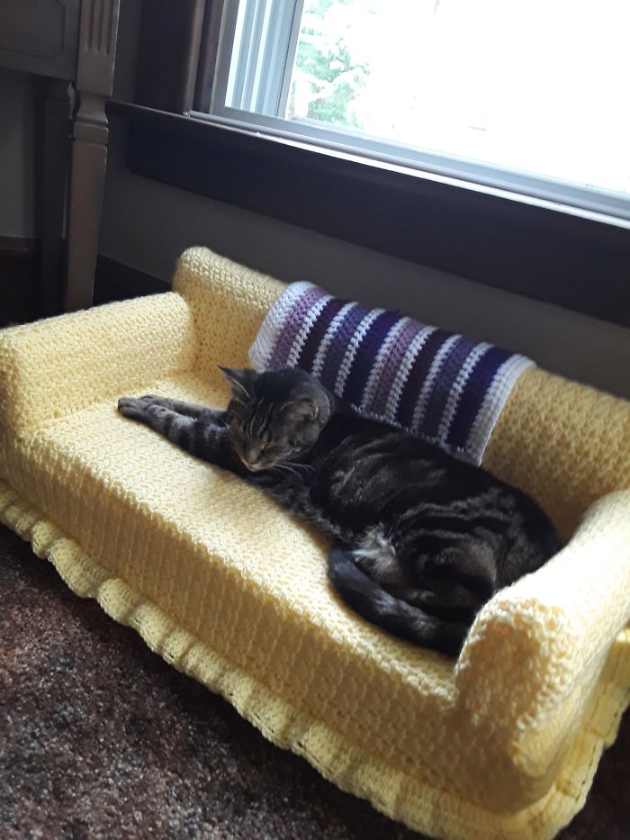 Crochet Cat Couch