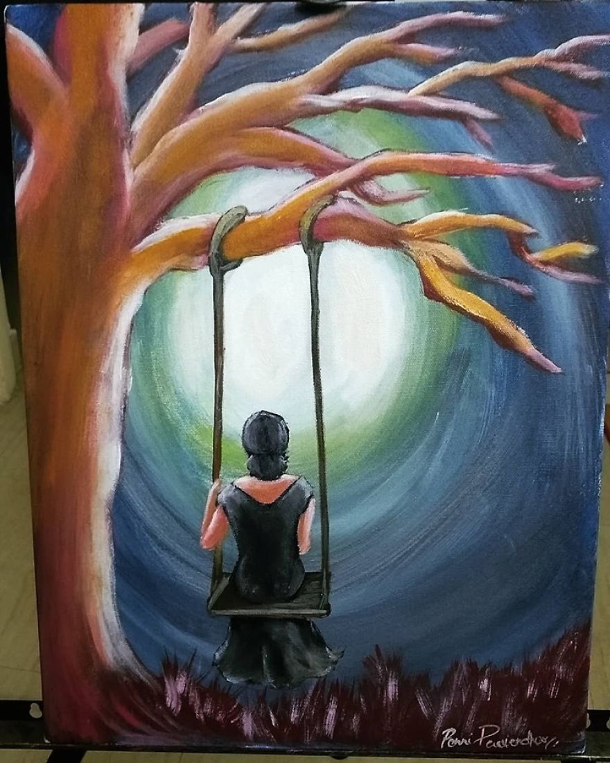 How I Express My Entangled Emotions Through Brush Strokes.