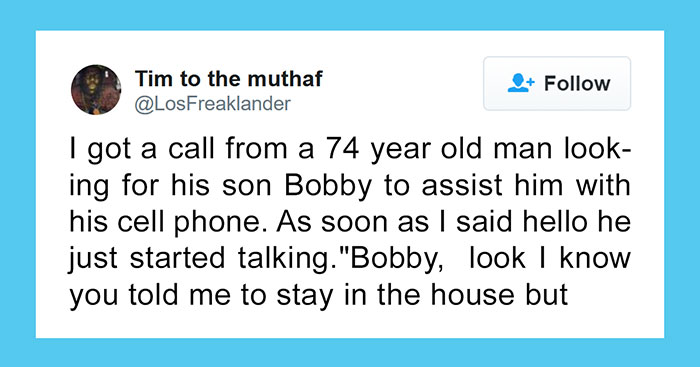 74-Year-Old Grandpa Accidentally Calls The Wrong Person, But Still Ends Up Receiving Help