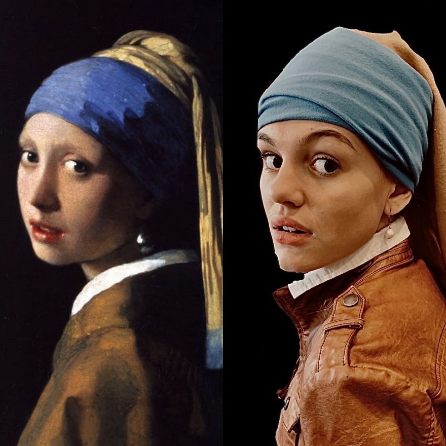 Remastering - Girl With The Pearl Earring During A Pandemic