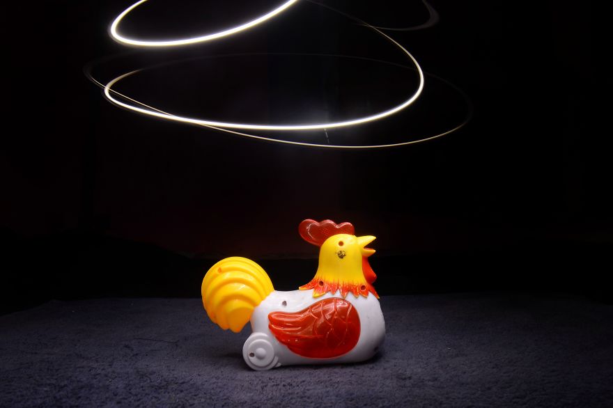 The Light Is Playing With The Toy