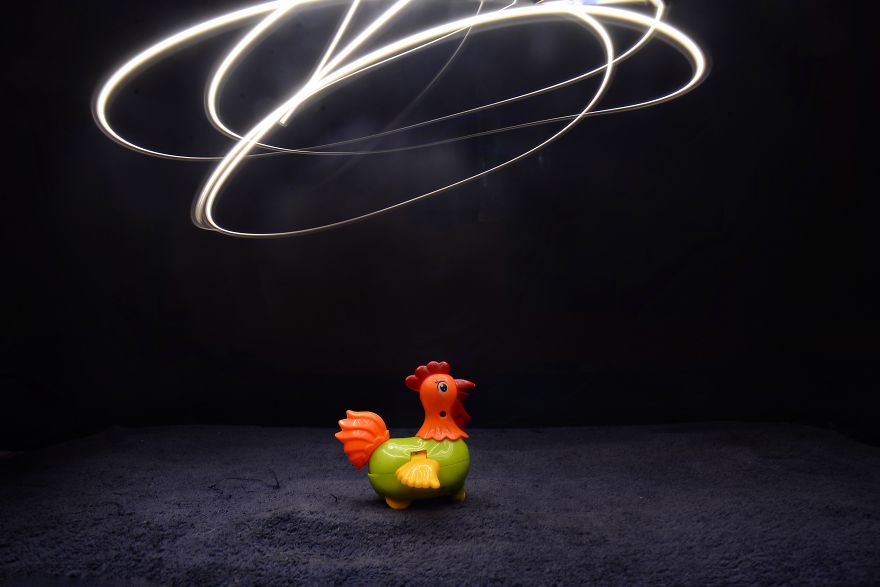 The Light Is Playing With The Toy