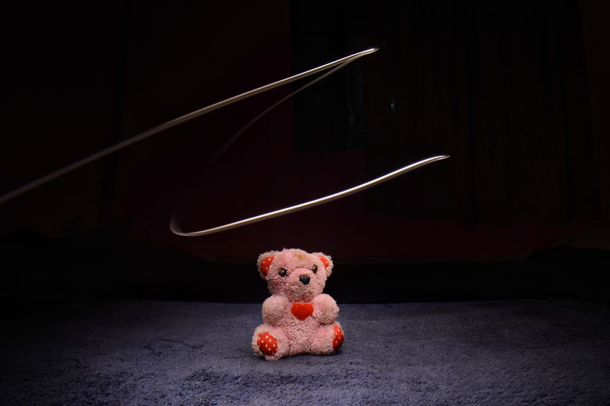 The Light Is Playing With The Toy