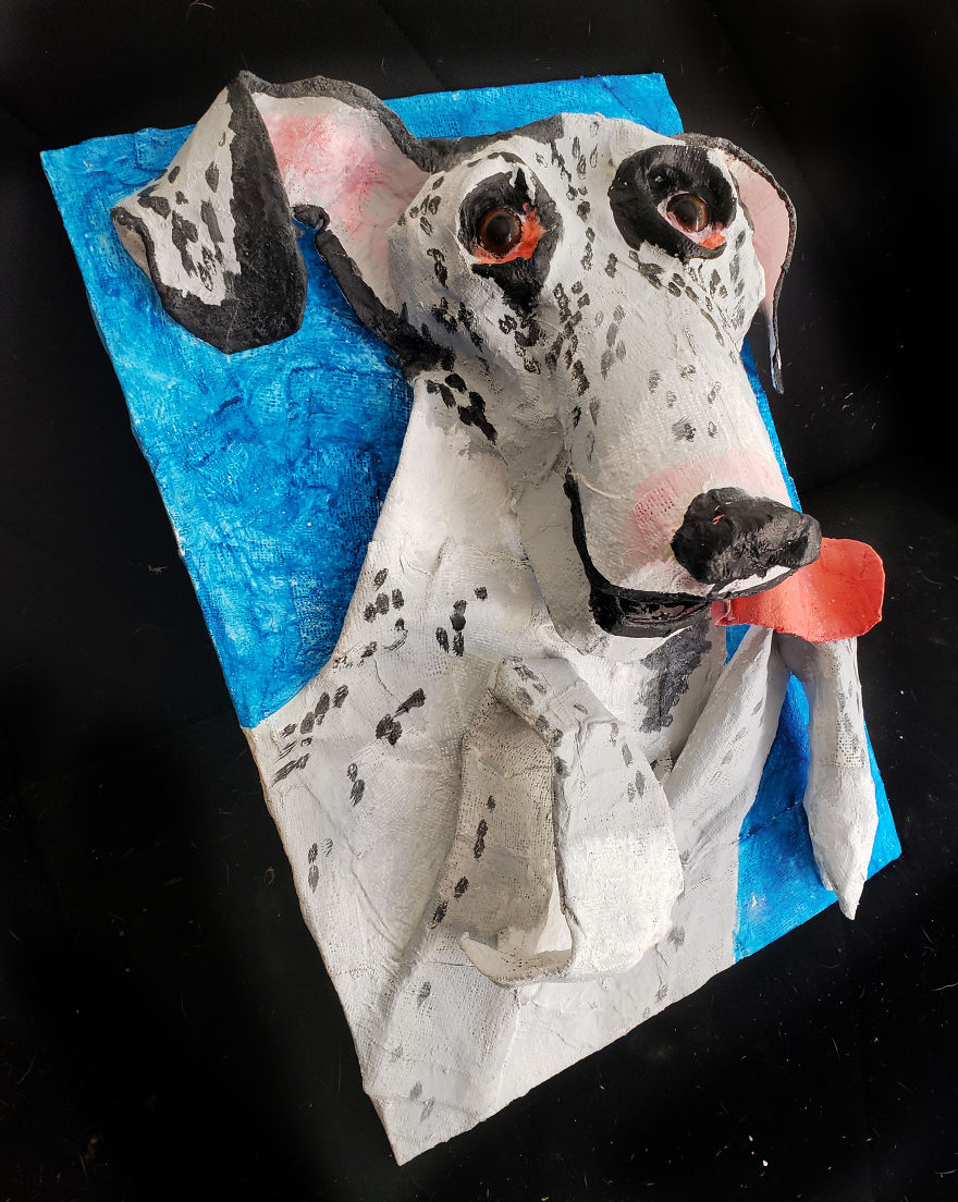 Funky 3D Animal Portraits From Discarded Materials And Taxidermy Eyes