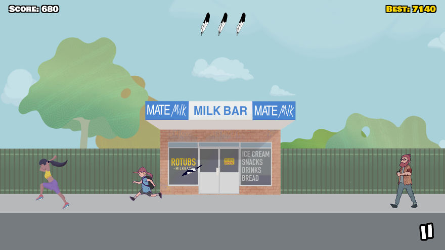 I Made A Game Called Swoopy Boi. You're A Magpie That Swoops Posties, Hipsters, And Other Characters I Made A Game Called Swoopy Boi. You're A Magpie That Swoops Posties, Hipsters, And Other Characters
