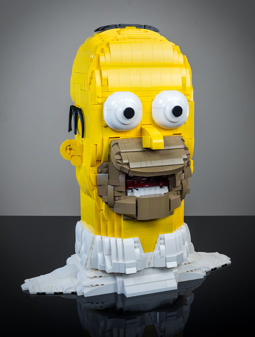 LEGO Homer Simpson Head Sculpture LEGO Homer Simpson Head Sculpture
