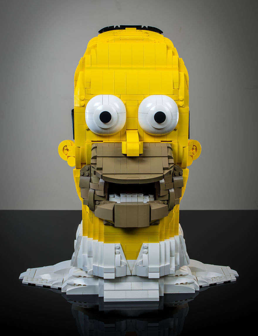 LEGO Homer Simpson Head Sculpture LEGO Homer Simpson Head Sculpture
