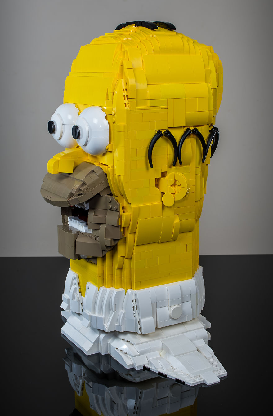 LEGO Homer Simpson Head Sculpture LEGO Homer Simpson Head Sculpture