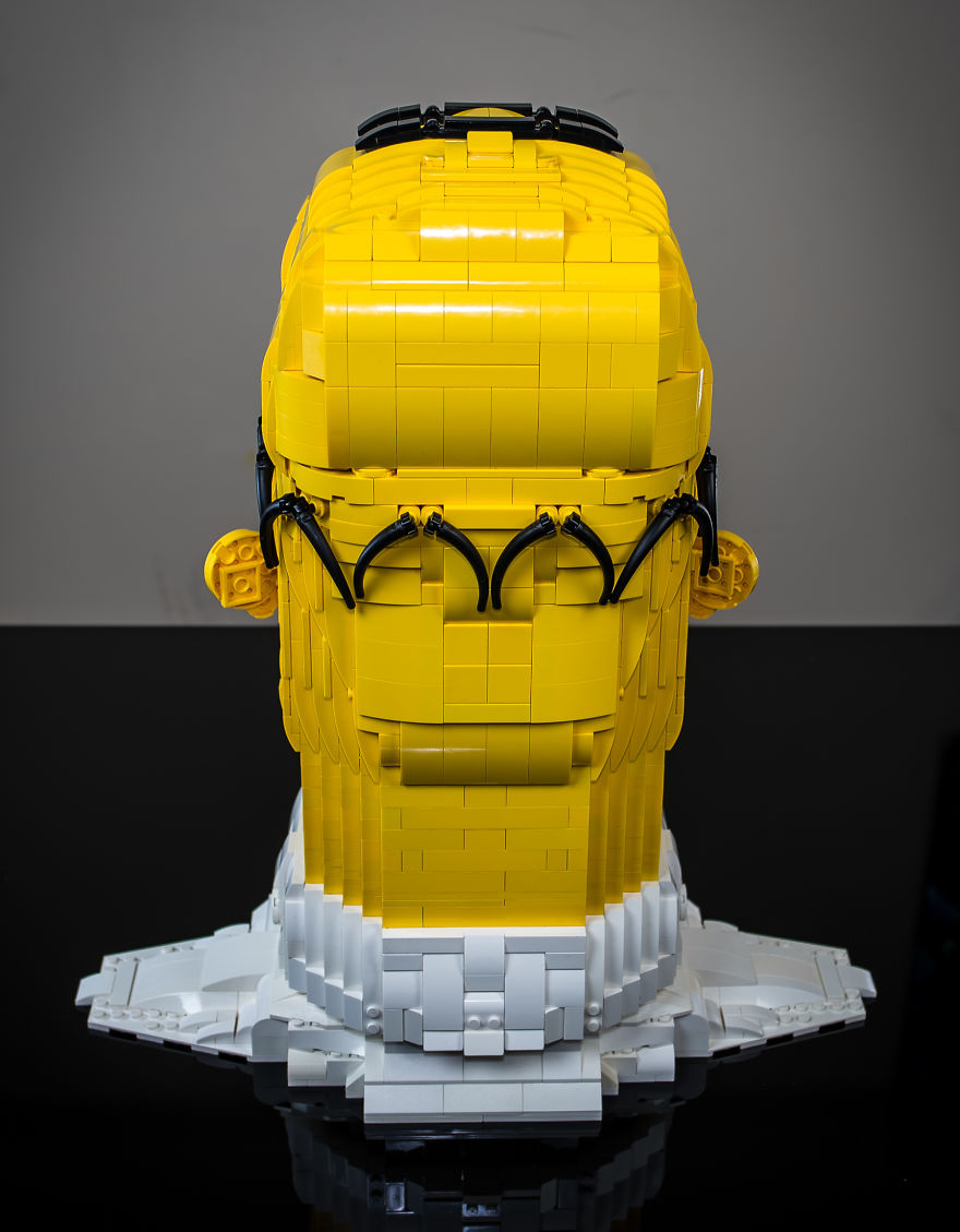 LEGO Homer Simpson Head Sculpture LEGO Homer Simpson Head Sculpture