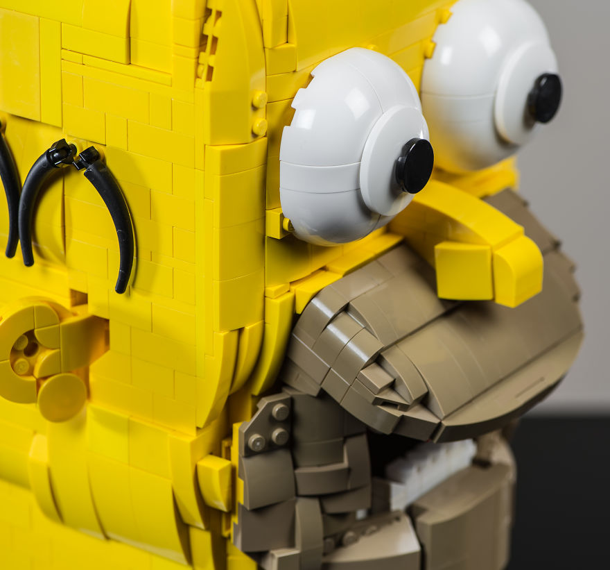 LEGO Homer Simpson Head Sculpture LEGO Homer Simpson Head Sculpture