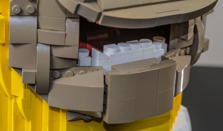 LEGO Homer Simpson Head Sculpture LEGO Homer Simpson Head Sculpture